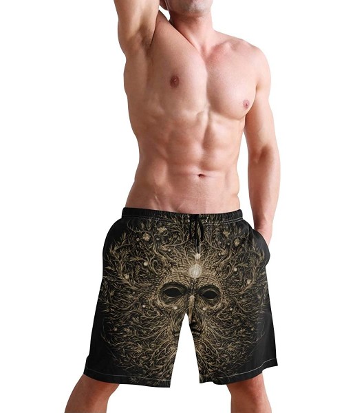 Board Shorts Forest Magic Character Old Tree Mens Swim Trunks Quick Dry Board Shorts Summer Beach Short with Pockets - CQ19E8...