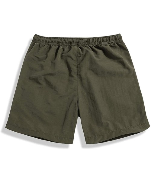 Trunks Men's Trunks Shorts Summer Quick Dry Beach Surfing Running Swimming Watershort - Army Green - CU18RT4CA8X