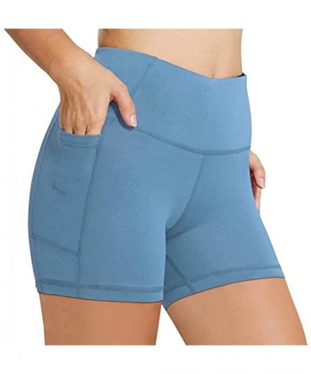 Cover-Ups Yoga Shorts for Women with Pockets-High Waist Out Pocket Yoga Short Tummy Control Workout Running Athletic Yoga Sho...