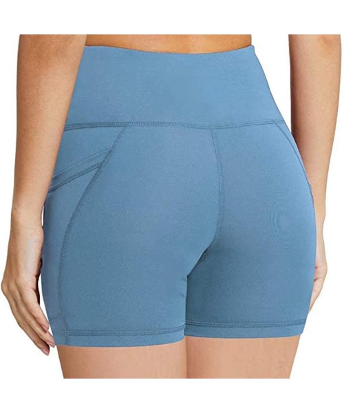 Cover-Ups Yoga Shorts for Women with Pockets-High Waist Out Pocket Yoga Short Tummy Control Workout Running Athletic Yoga Sho...