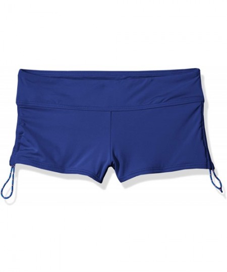 Bottoms Women's Solid Della Boyshort - Marine Blue - C018IE90GTM