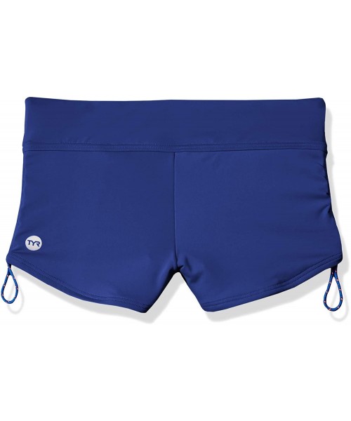 Bottoms Women's Solid Della Boyshort - Marine Blue - C018IE90GTM