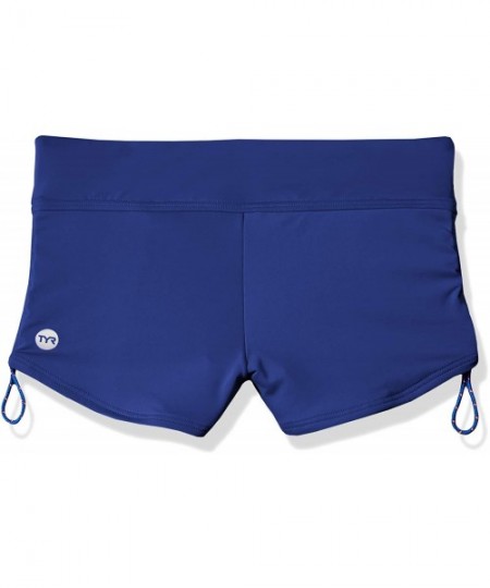 Bottoms Women's Solid Della Boyshort - Marine Blue - C018IE90GTM