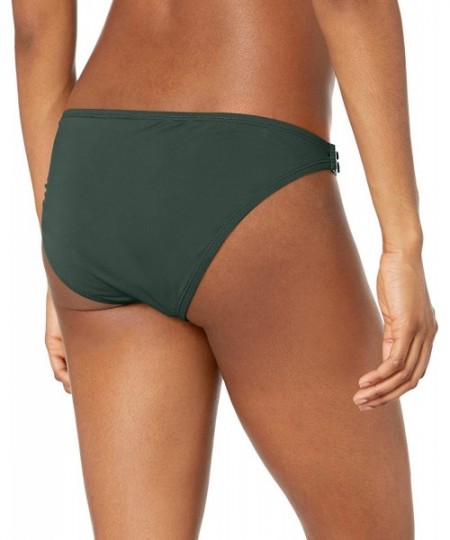 Tankinis Women's Side Buckle Hipster Bikini Swimsuit Bottom - Olive - CR18ZMM7OWG