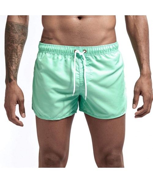 Trunks Men's Big & Tall Quick-Dry Swim Trunk fit Spring and Summer Splicing Swimming Trousers and Beach Surfing Shorts - Mint...