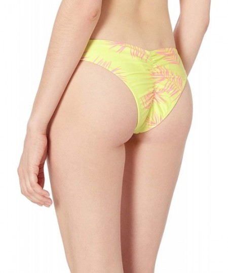 Bottoms Women's Take a Neon Vbottom Bikini Bottom - Neon Yellow - CX18KDKM79M