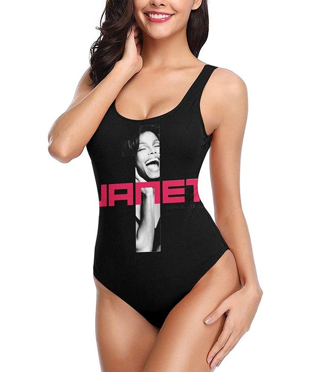 One-Pieces Moonder Bikinis Janet Jackson Womens One Piece Swimsuits White - Janet Jackson 5 - CR1996W7DGO