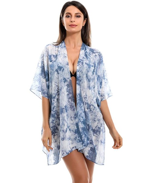 Cover-Ups Women's Swimsuit Beach Cover Up Bikini Coverups Beachwear Bathing Suit Beach Dress - Chiffon - CA193W4CSHZ