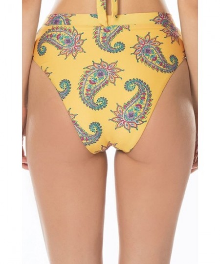 Bottoms Women's Little Havana High Leg High-Waisted Bikini Bottom Multi Small - CV189IQLTSY