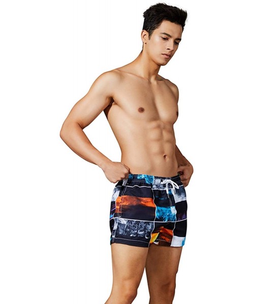 Board Shorts Mens Sports Board Beach Surf Shorts - 91303 Black - CO18SLYE0RX