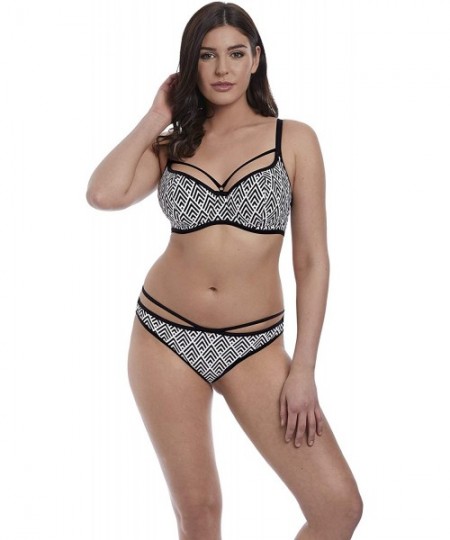 Tankinis Gatsby Italini Strappy Bikini Bottom - Monochrome - CX18L400ZLL