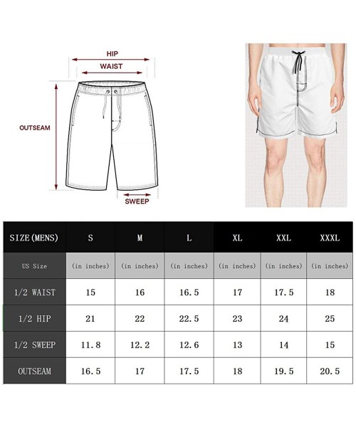 Board Shorts Men's Surfing Beachwear Quick Dry Beach Board Shorts Miller-Lite-Drink-Beer-Alcohol- Swim Trunks - White-91 - CQ...