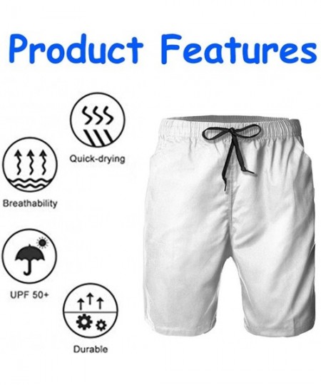 Board Shorts Men's Board Shorts- Quick Dry Swimwear Beach Holiday Party Bathing Suits - Funny Dog Humor Pug - CJ190X7EU9Y