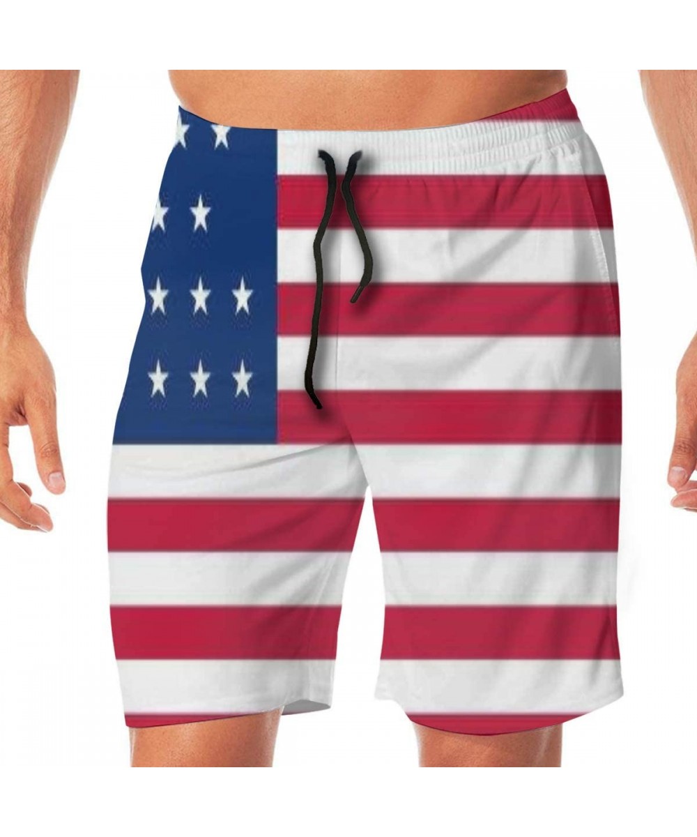 Trunks Mens American Flag Customized Logo Graphic Swim Trunks Beach Party Game Sports Swimming Shorts - Style9 - CR197AG5RRM