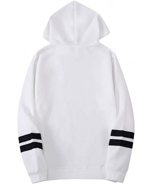 Rash Guards Mens Hoodies- Teen Boys Letter Flag Printed Sweatshirt Long Sleeve Pullover Tops Blouse Hoodies - White - CD193DZ...