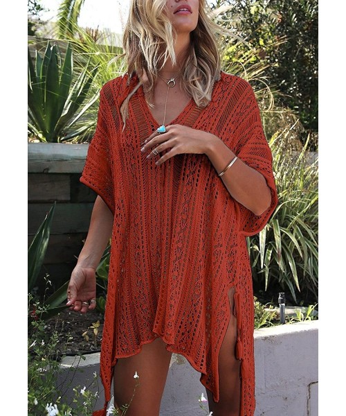 Cover-Ups Women's Summer Swimsuit Bikini Beach Swimwear Cover up - Caramel - CX18C78RSEL