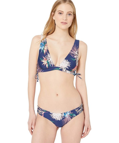 Sets Women's High Leg Swimsuit Bikini Bottom - Off Tropic Navy - C718IKS3968