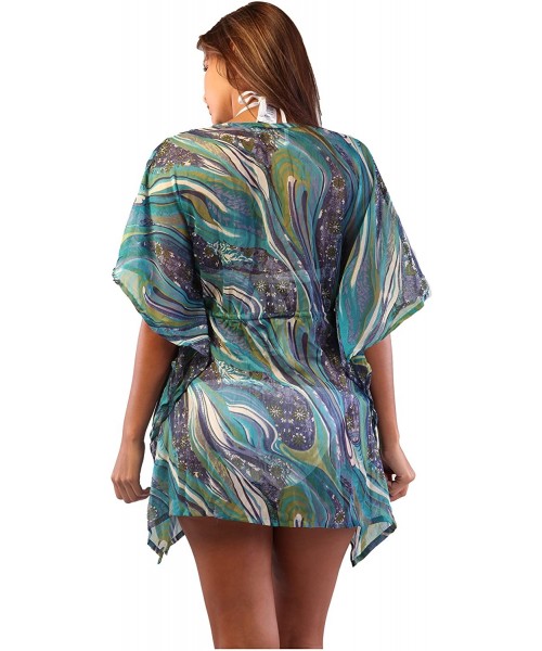 Cover-Ups Swimsuit Cover up Poncho - Turquoise - CW125U2PE19