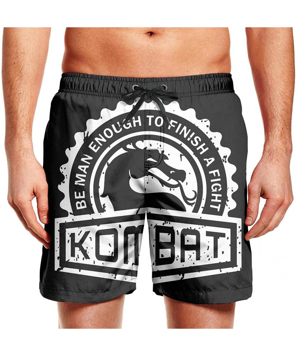 Board Shorts Men's Mortal-Kombat-Dragon- Beach Trunks Quick Drying Waist Drawstring Short Pants for Men Beach Shorts - Mortal...