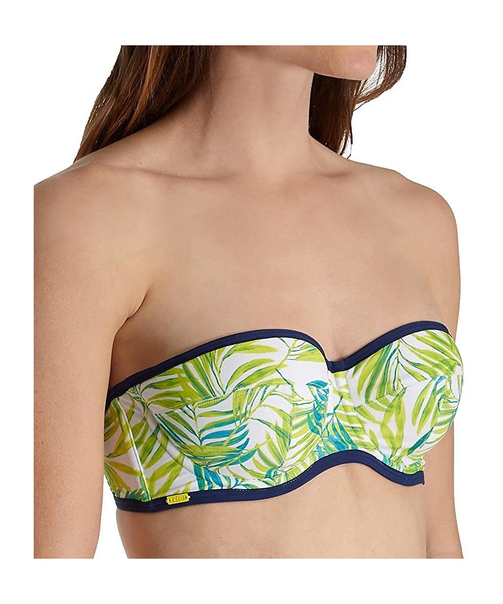 Tops Women's Avril Bra-Sized Bandeau Bikini Top - Palm Print - CV12O7PBHAR