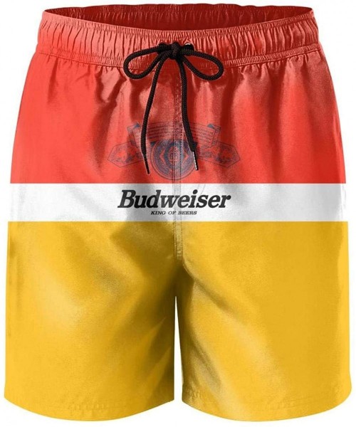 Trunks Mens Waterproof Swim Trunks Quick Dry King-of-Beer-Genuine-Blue- Swim Shorts Beach Wear with Pockets - Budweiser King ...