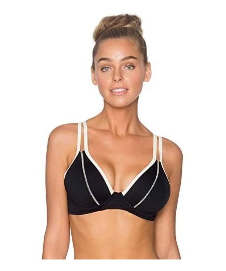 Tops Women's On Point Black Avalon Bikini Top 38/DD/Black - CZ17Z2O2GLG