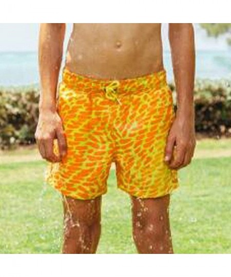 Board Shorts Mens Color Changing Beach Shorts Temperature Sensitive Beach Swimming Shorts Male Briefs Bathing Shorts.(S-XXXL)...