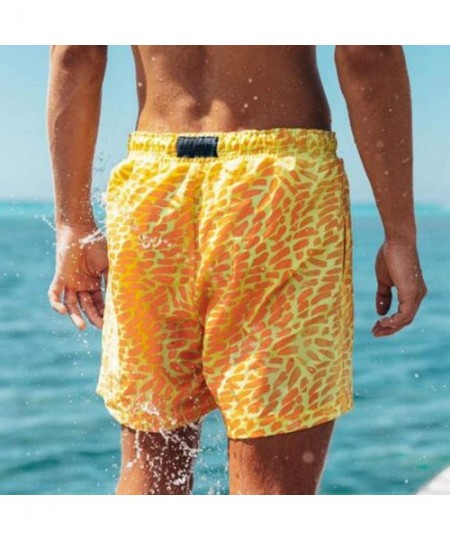 Board Shorts Mens Color Changing Beach Shorts Temperature Sensitive Beach Swimming Shorts Male Briefs Bathing Shorts.(S-XXXL)...