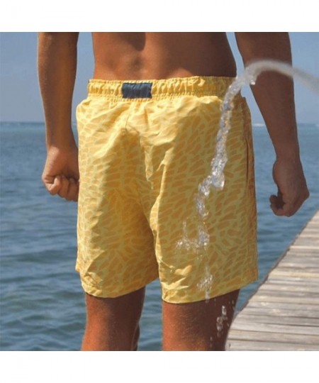 Board Shorts Mens Color Changing Beach Shorts Temperature Sensitive Beach Swimming Shorts Male Briefs Bathing Shorts.(S-XXXL)...