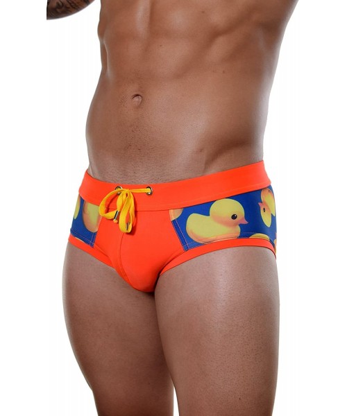 Briefs Rubber Ducky Swim Brief - Orange - C41208P9SPB