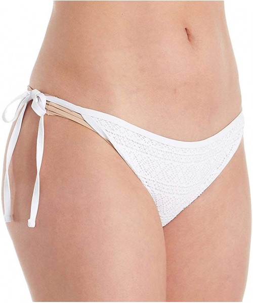 Tankinis Anya Crochet Side Tie Bikini Bottom - White - CN18QGOTT4I