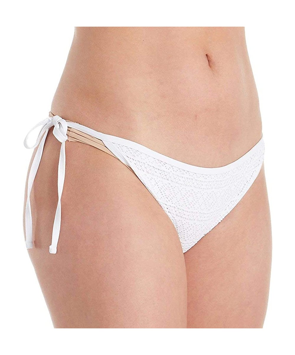 Tankinis Anya Crochet Side Tie Bikini Bottom - White - CN18QGOTT4I