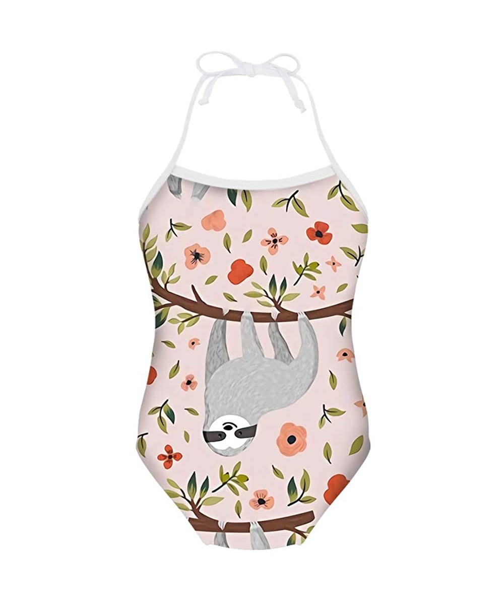 Sets Little Girls One Piece Swimsuit Animal Printed Bathing Suit Surfer Short - Pattern-3 - CM18R48KDAI