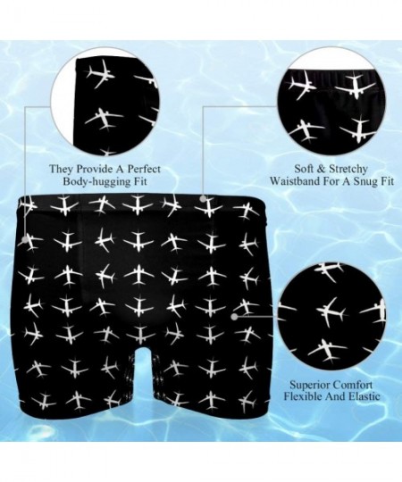 Racing Planes Motif Pattern Swimsuits Swim Trunks Shorts Athletic Swimwear Boxer Briefs Boardshorts - C919E4R97TY