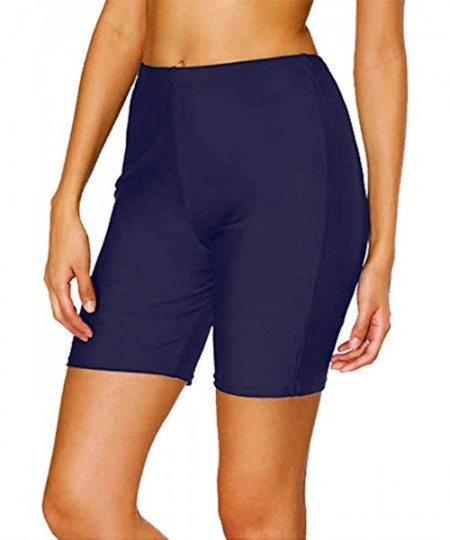 Board Shorts Women's Swim Shorts Beach Swim Bottoms Boardshorts Swimwear Boy Leg Bottoms - Navy-2 - CI18UT3H8X8