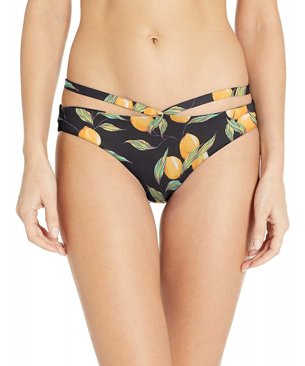 Bottoms Women's Stella Strappy Hipster Bikini Bottom Swimsuit - Limoncello - CI18GWMIC7D