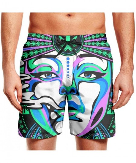 Board Shorts Men's 420 Cannabis Culture Green Swimming Trunks Beach Shorts Surfing Skate Shorts for Men Quick-Dry Boardshorts...