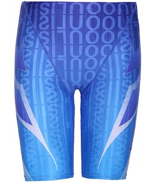 Racing Men's Competition Jammer Swimsuit - Blue - C411WLOSWYV