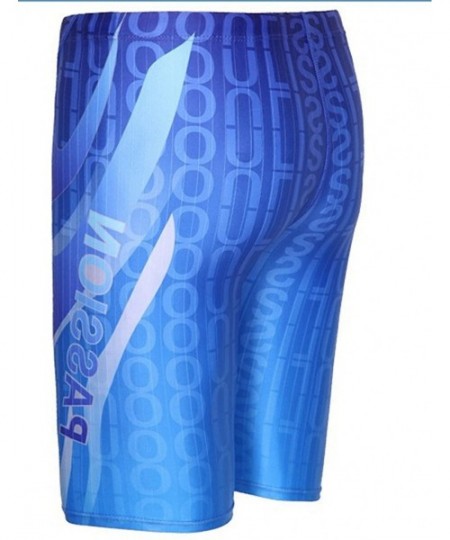 Racing Men's Competition Jammer Swimsuit - Blue - C411WLOSWYV