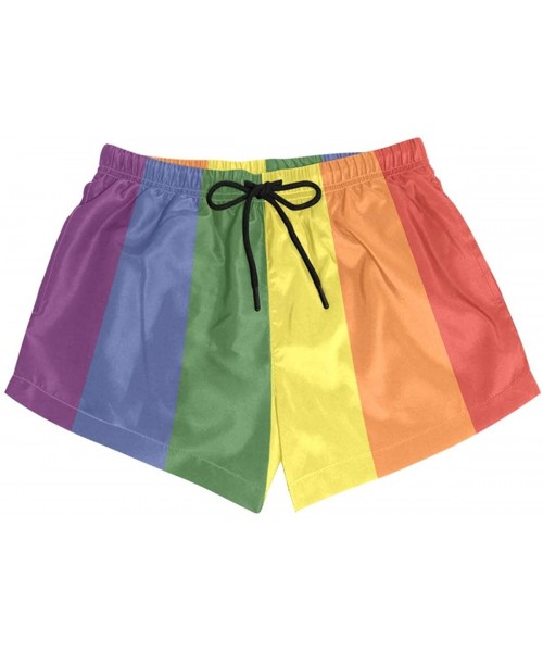 Board Shorts Womens Girls Summer Beachwear Transgender Pride Flag Swimsuits Beach Shorts - Lgbt Symbols - CE18M434TE2