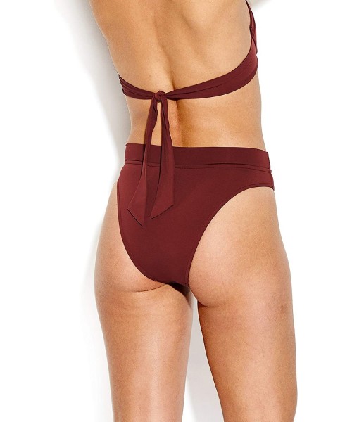 Bottoms Women's Active Hi Rise Bikini Bottom Swimsuit - Active Plum - CV18L8MZMCL