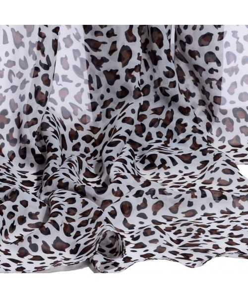 Cover-Ups Soft Silk Beach Chiffon Scarf Sunscreen Beach Long Towel Shawl Wrap - Printed Leopard 1 - CY18332TIMN