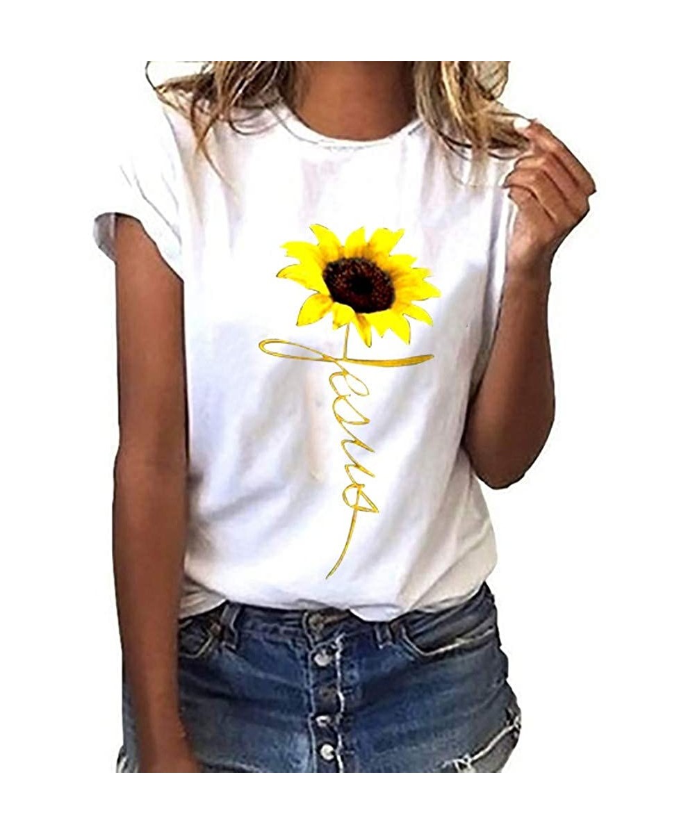 Cover-Ups T Shirts for Women Graphic-Womens Girls Plus Size Print Leaves Tees Shirt Short Sleeve Casual Summer Blouse Tops - ...