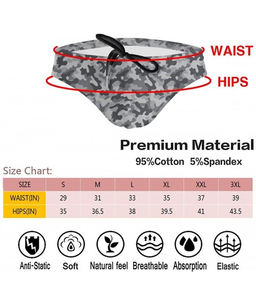 Briefs Camo Camouflage Men's Print Contour Pouch Greek Bikini Swimsuit - Black - C119E702DG9