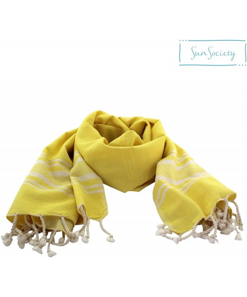 Cover-Ups Sol Yellow Premium Turkish Beach Towel- Peshtemal. Comes in Gift Box- 100% Cotton- Prewashed - Sol Yellow - CY189ZA...