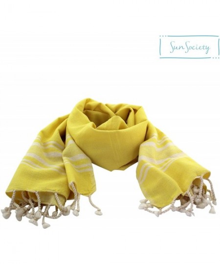 Cover-Ups Sol Yellow Premium Turkish Beach Towel- Peshtemal. Comes in Gift Box- 100% Cotton- Prewashed - Sol Yellow - CY189ZA...