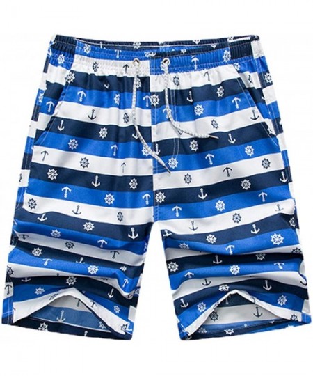 Board Shorts Men's Swim Trunks Beach Shorts Beach Shorts with Designs - Stripe - CK18U7K99AZ