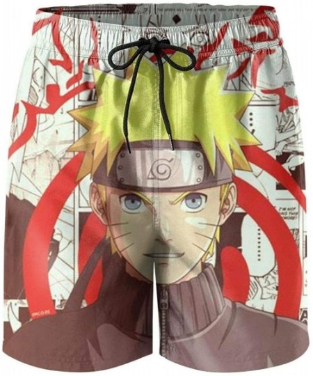 Board Shorts Men Swim Trunks Naruto-Illustration-Akatsuki-Collection- Shorts Pocket Running Quick Dry - White-31 - CU1976SIOZX