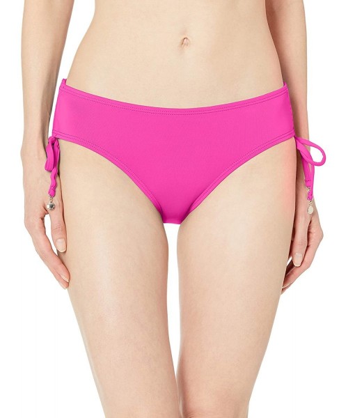 Tankinis Women's Alex Solid Side Tie Adjustable Bikini Swim Bottom - New Pink - CQ18K2RUX75