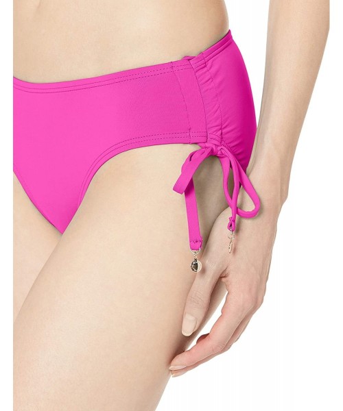 Tankinis Women's Alex Solid Side Tie Adjustable Bikini Swim Bottom - New Pink - CQ18K2RUX75